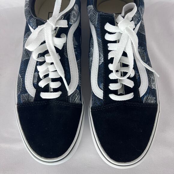 Vans Old Skool Skulls Wireframe Shoes Suede Trainers Skateboard Blk Men Size 6.5 - Picture 6 of 10